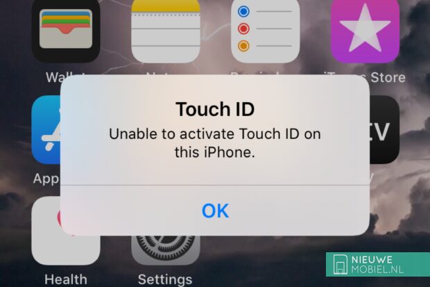 Unable to activate Touch ID Unable to activate Touch ID