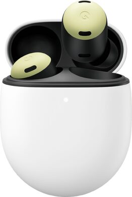 Google Pixel Buds Pro case geopend groen