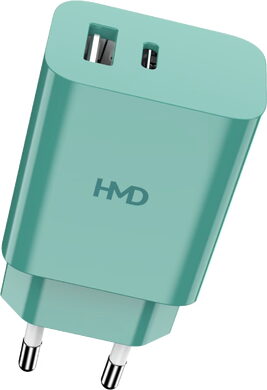HMD Dual Port Wall Charger 30W groen