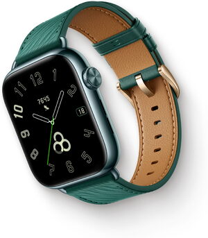 Honor Watch 5 grün Vorderseite rechte Seite schräg