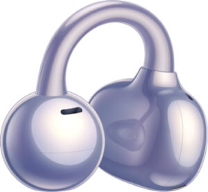 Huawei FreeClip paars earbuds schuin