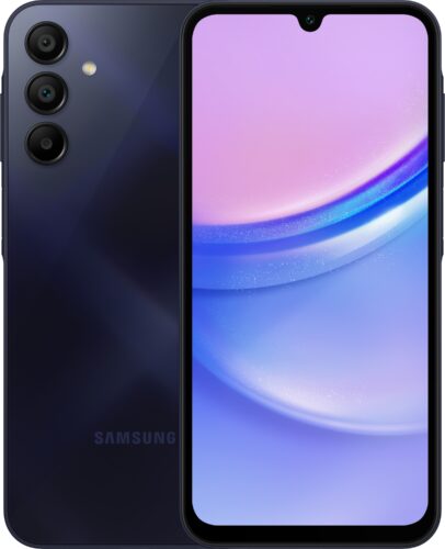 Samsung Galaxy A15 4G dark blauw overzicht