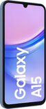 Samsung Galaxy A15 4G light blauw voorkant linkerzijkant