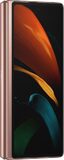 Samsung Galaxy Z Fold 2 bronce tapa delantera lado izquierdo cerrado